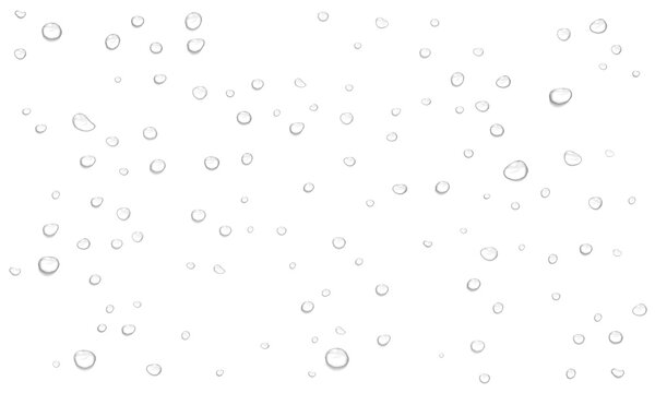 Realistic water drops. PNG drops, condensation on the window, transparent water drop. Abstract water drops, bubbles on transparent background, digital liquid design, Stock royalty free