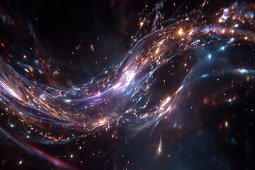 Abstract Colorful Cosmic Space Background