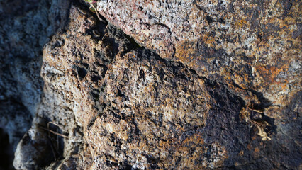 Raw iron ore with rugged texture captured in mining environment