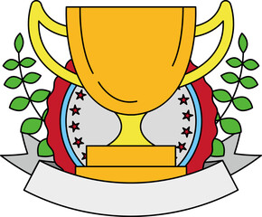 illustration logotype of a trophy