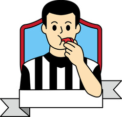 illustration of a male referee