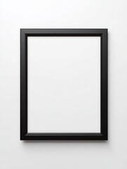 Framed in Simplicity: An empty black frame, presented against a clean backdrop, creating a canvas for creativity and imagination. 