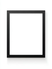Black Frame in Bright Light: A sleek, empty black picture frame, bathed in bright light, offers a versatile space for creativity, design, and presentation.