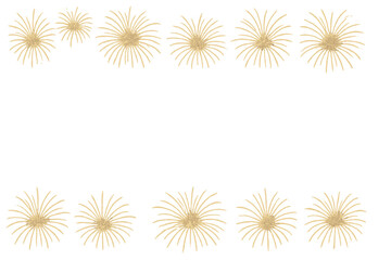 Elegant golden starburst border for festive holiday celebration and luxury decorative frames