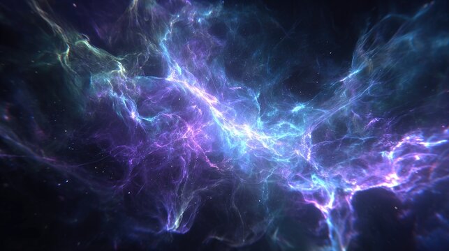 Abstract Colorful Space Nebula Background - Powered by Adobe