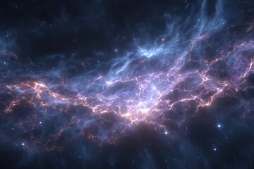 Stunning Pink And Blue Nebula In Deep Space