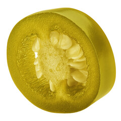 Jalapeno Pepper slice, isolated, full depth of field