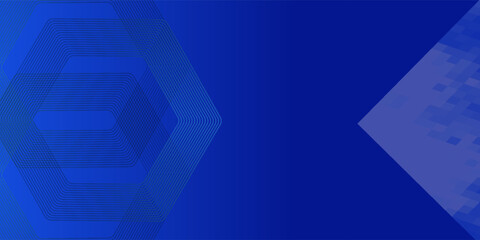 Obraz premium Dynamic Blue Hexagon Abstract Background Graphic Line Technology Abstract Pixel Pattern. Abstract Business Technology Simple Art Modern and Futuristic Graphic.