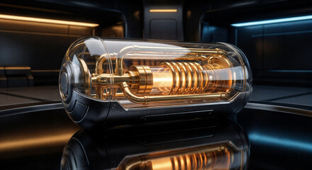 Futuristic Energy Core Reactor in High-Tech Environment