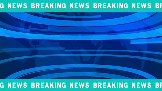 Blue Abstract News Background with World Map and Text graphic design - Powered by Adobe