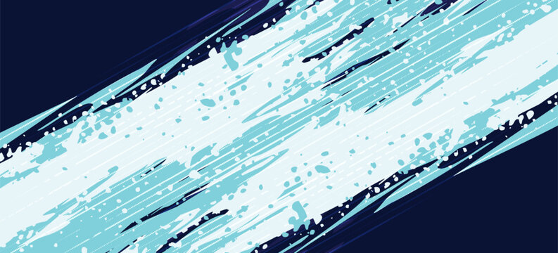 Abstract geometric ice car livery wrap background vector design blue rebel grunge flame, lightning, thunder, claw art racing speed , pattern spikes arrow dragon sporty esport gaming banner