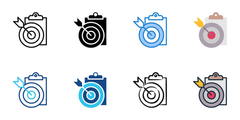 Order accuracy icon set multiple style vector collection 
