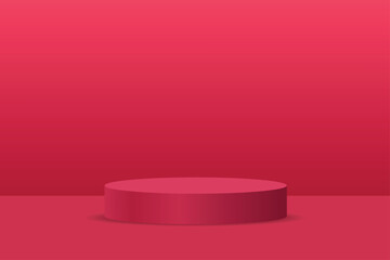 Red podium stand for Product