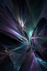 Abstract Fractal Design With Glowing Colors