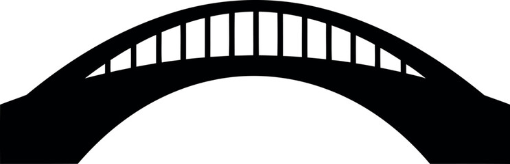 Black arch bridge silhouette