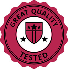 Great quality tested seal badge