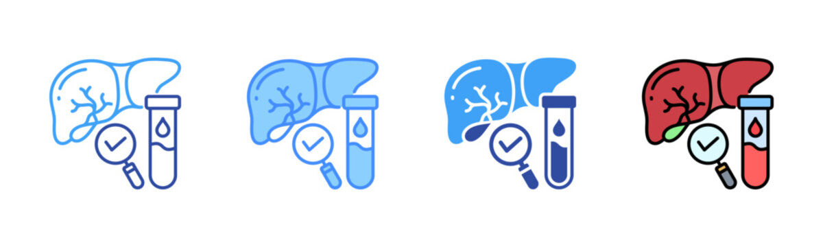 Liver Function Test Icon, Multi Styles Icon Set