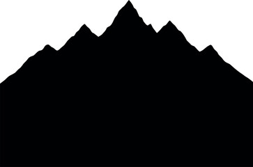 Black mountain silhouette vector