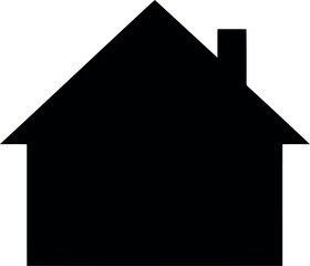 Black house silhouette icon