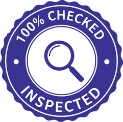 100 checked inspected seal stamp badge