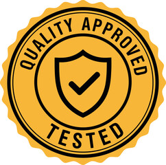 Quality approved tested seal certified product badge