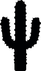 Black saguaro cactus silhouette