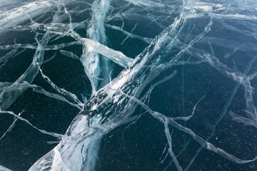 Ice of Lake Baikal