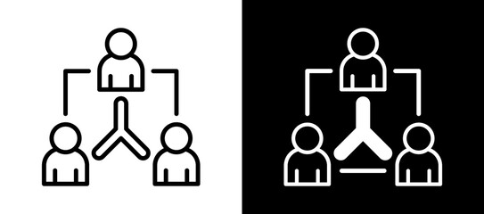 Coordinating whiteblack icon