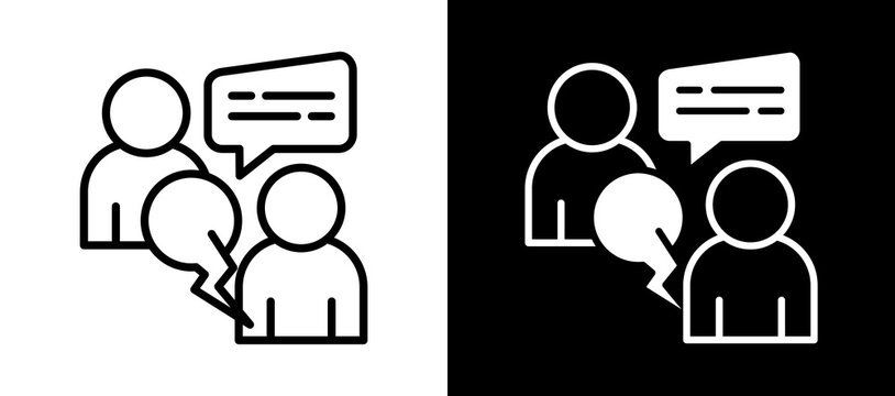 Communication whiteblack icon