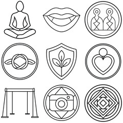 Minimalist thin line art of a person in profile