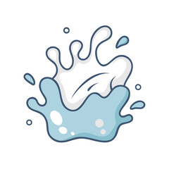  Splash of milk photo. Closeup.