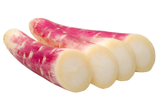 sliced oca root isolated on transparent background