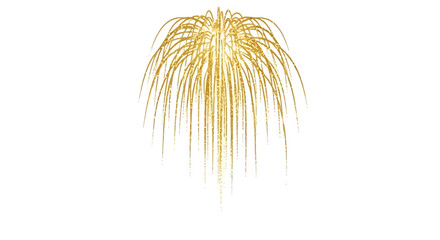 Obraz premium Golden Firework Burst Isolated on White Background for Celebrations