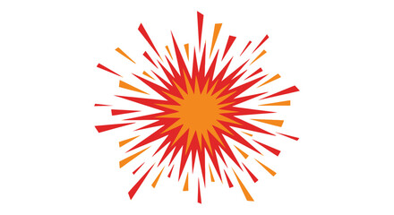 Dynamic burst of vibrant red and orange energy symbolizing celebration, impact, and exciting moments
