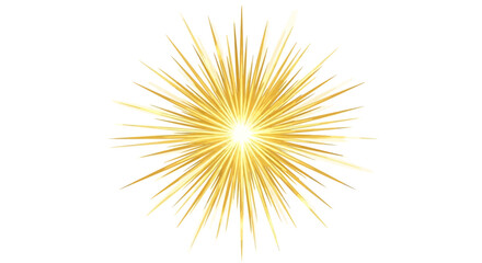 Fototapeta premium Vibrant golden starburst creating a luminous effect, a dazzling graphic element for design projects