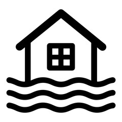 Simple Flood Icon Vector