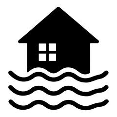 Simple Flood Icon Vector