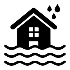 Simple Flood Icon Vector