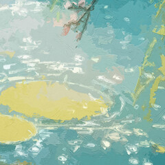 Various oil paintings, flowers, roses, peonies, flying swallows, scenic fairyland, lotus leaves, lotus flowers, chrysanthemums