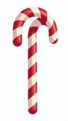 Festive holiday candy cane illustration for Christmas marketing campaigns, advertising backgrounds, and seasonal branding materials with copy space for text