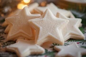 Homemade White Star Sugar Cookies: Festive Christmas Baking