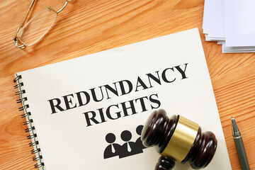 Redundancy rights are shown using the text as business and legal concept