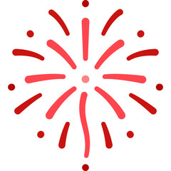 fireworks flat icon and illustration