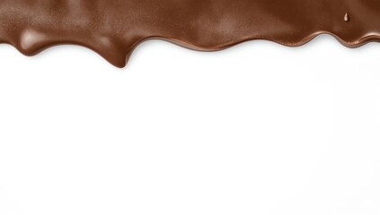 melted chocolate on white background