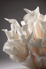 Obraz premium Abstract White Ceramic Sculpture With Intricate Texture
