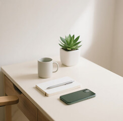 modern office interior with desk