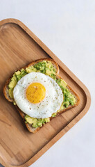 fried egg and avocado toast