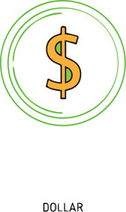 Dollar sign icon, a symbol of wealth and money