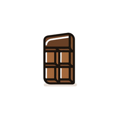 Chocolate flat vector illustration in a modern and simple 2D style, placed on a white background.