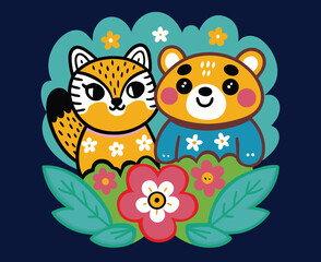 Obraz premium cute bear illustration